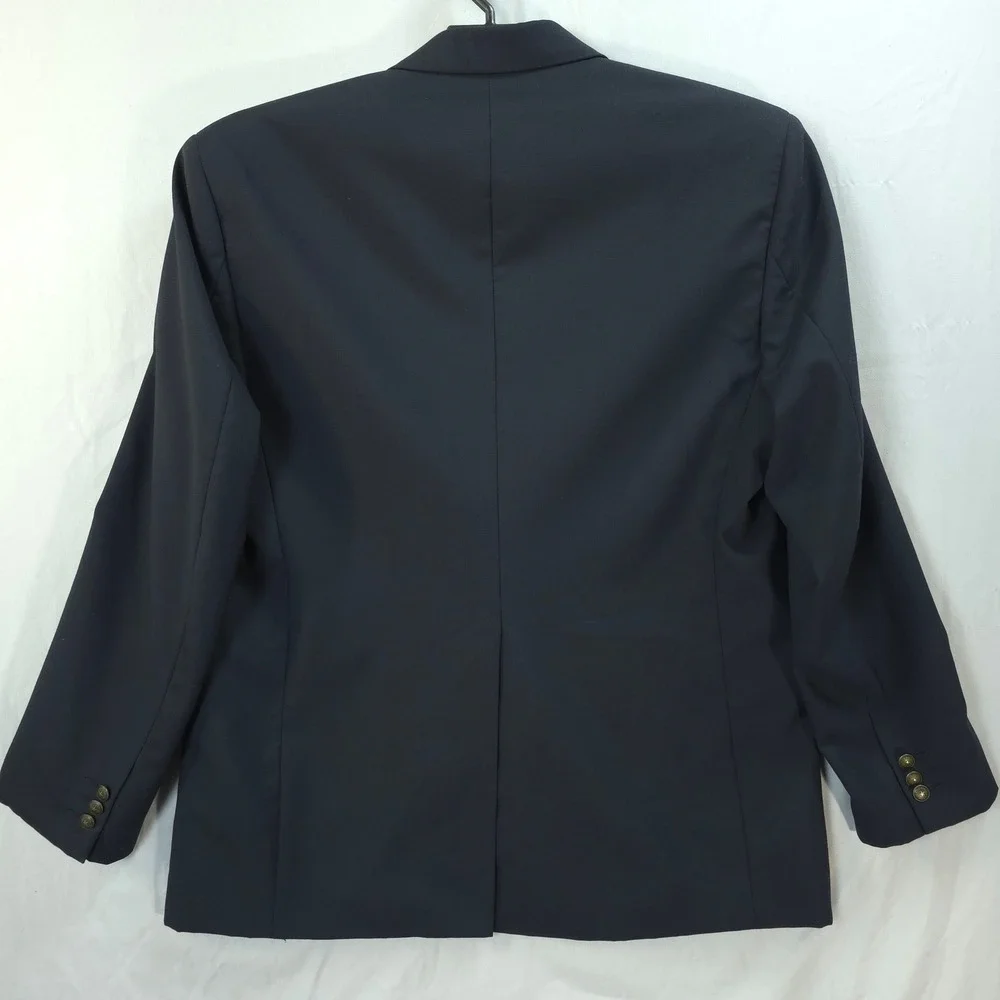 Arrow Suit Collection Mens 44R Navy‎ Blue Wool Blend 2 Button Blazer Sport Coat